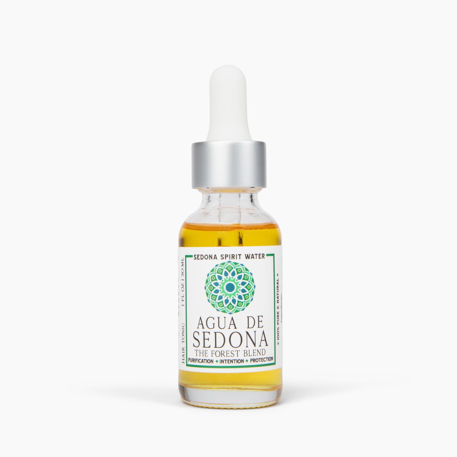 Agua de Sedona - the forest blend dropper bottle on a white background